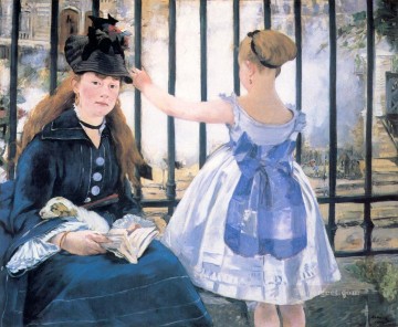  impresionismo Pintura Art%C3%ADstica - Le Chemin De Fer El Ferrocarril Realismo Impresionismo Edouard Manet